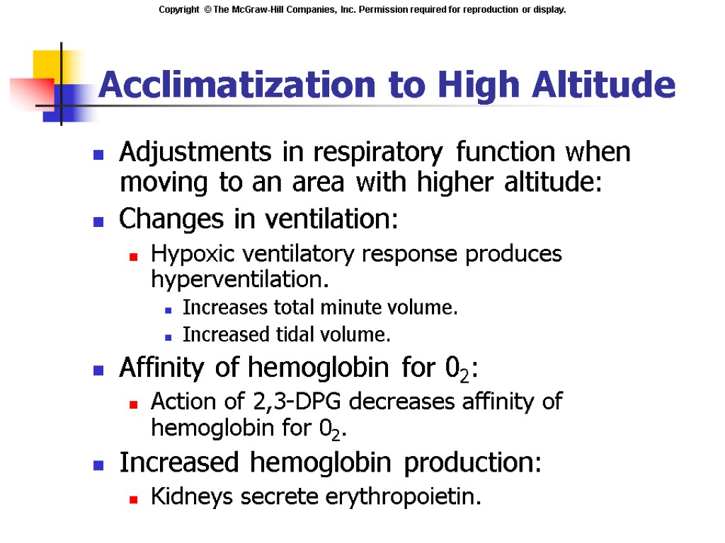 Acclimatization to High Altitude Adjustments in respiratory function when moving to an area with